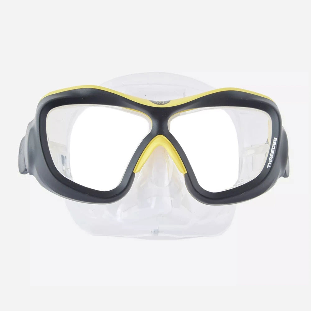 ThreeDee Mask Black/Yellow, Clear Skirt — view 1