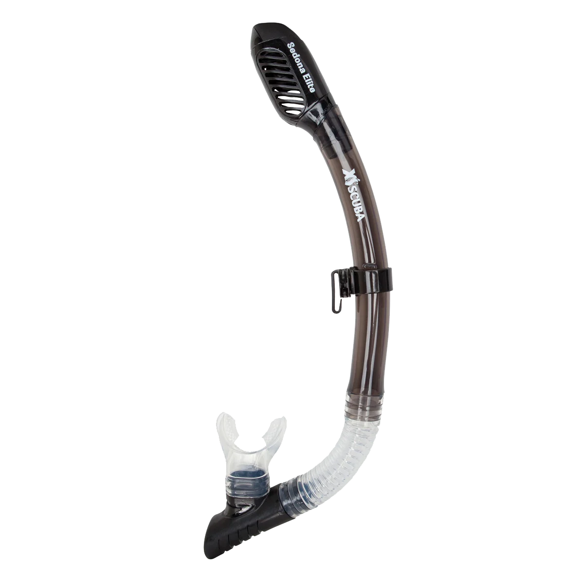 XS Scuba Sedona Elite Dry Snorkel — Transparent black