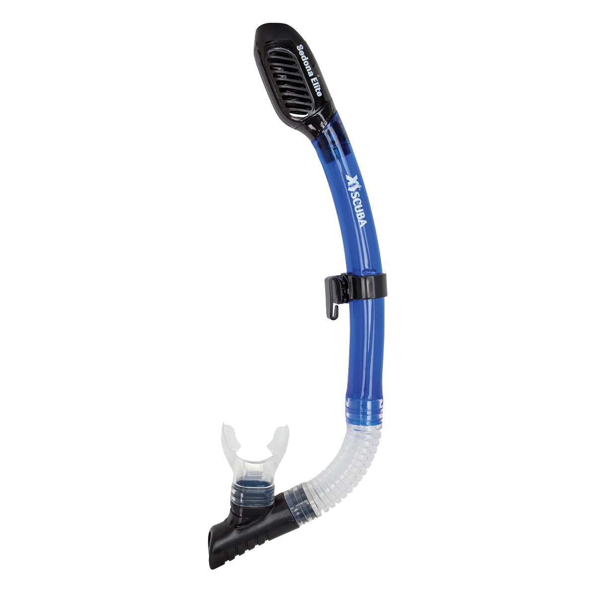 XS Scuba Sedona Elite Dry Snorkel — Transparent blue