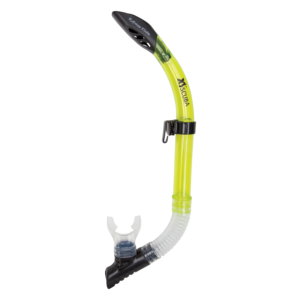 XS Scuba Bypass Elite Snorkel — Transparent yellow