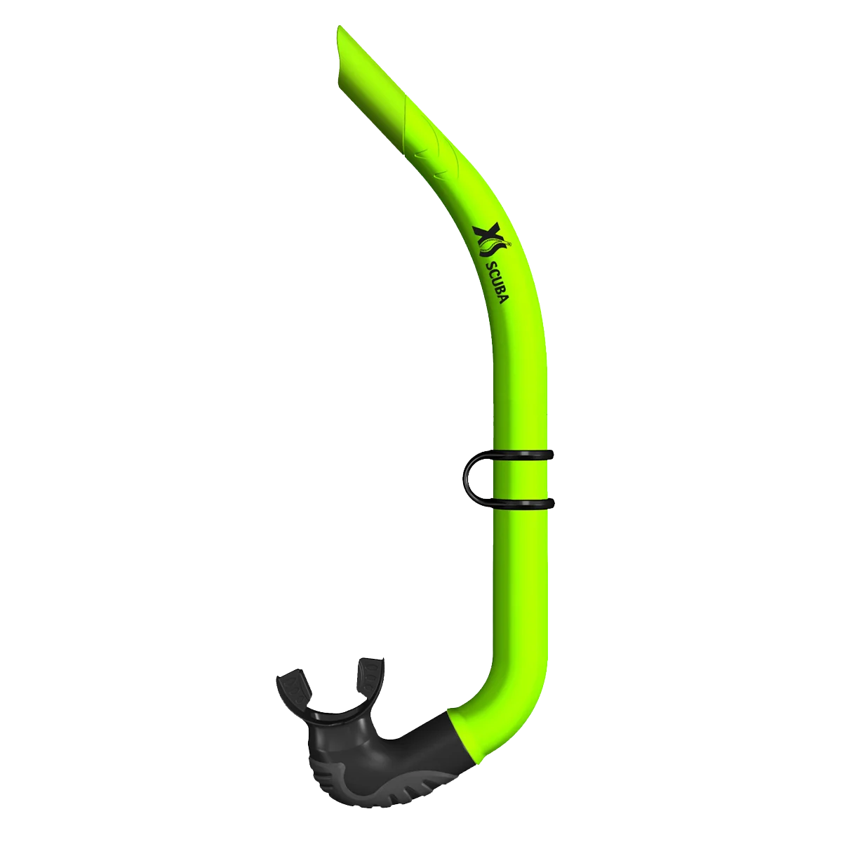 XS Scuba Porto Snorkel — Black silicone / Green