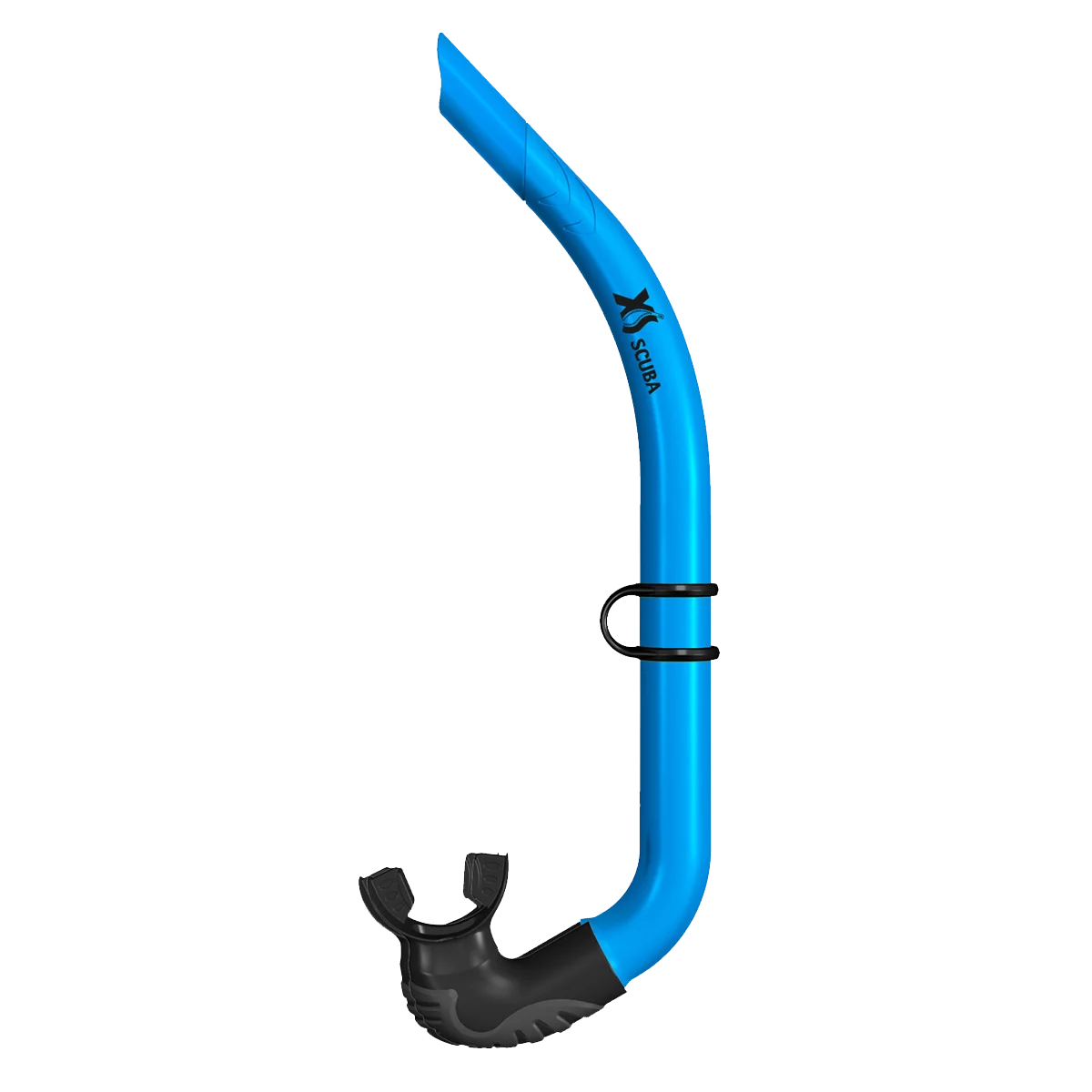 XS Scuba Porto Snorkel — Black silicone / Light blue