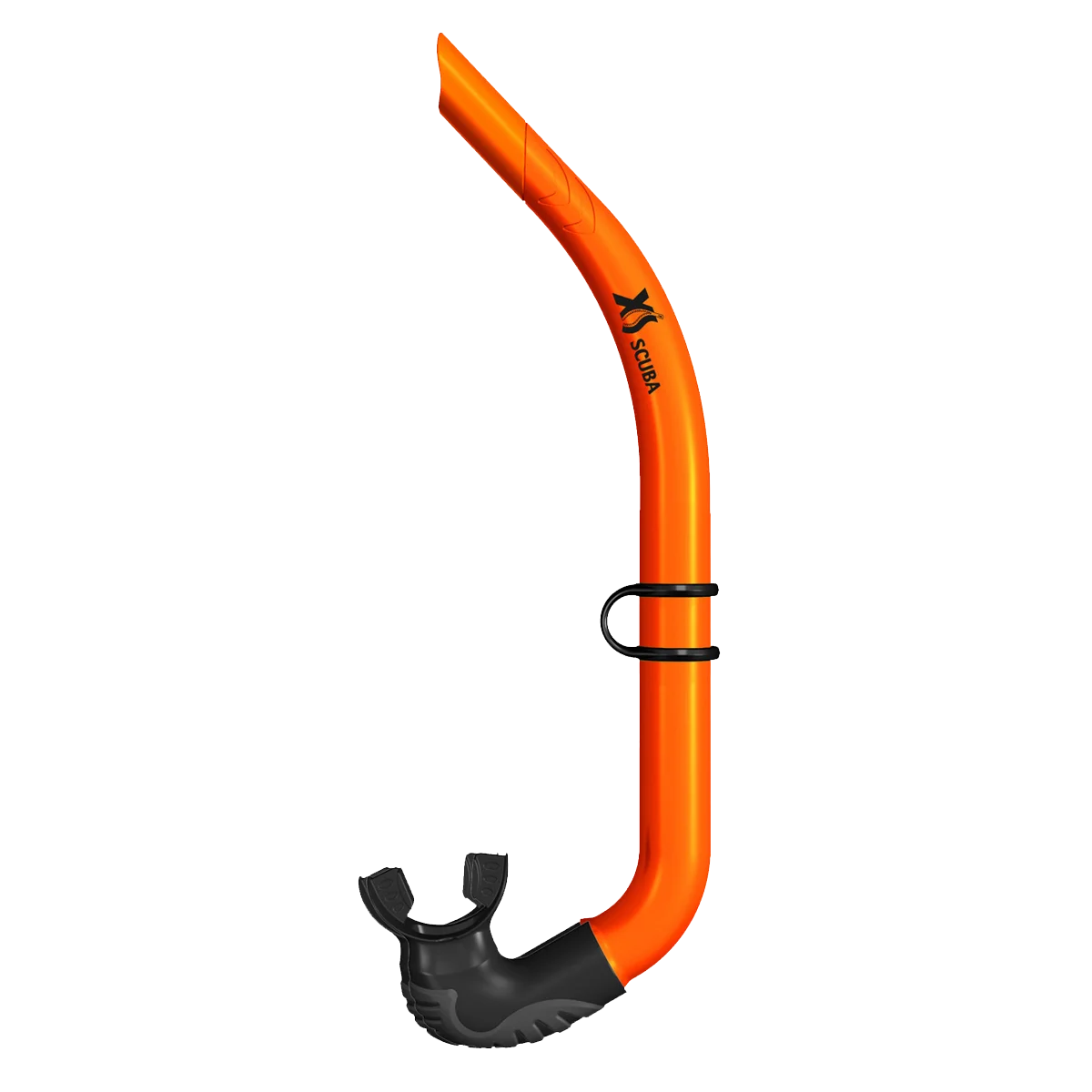 XS Scuba Porto Snorkel — Black silicone / Orange