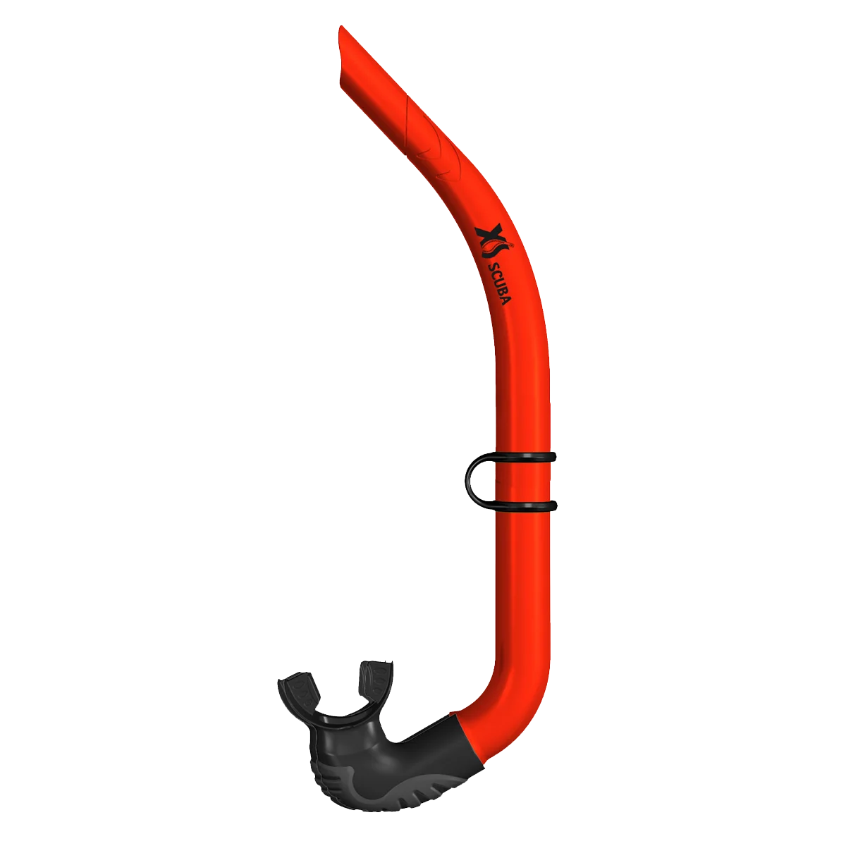 XS Scuba Porto Snorkel — Black silicone / Fire Red