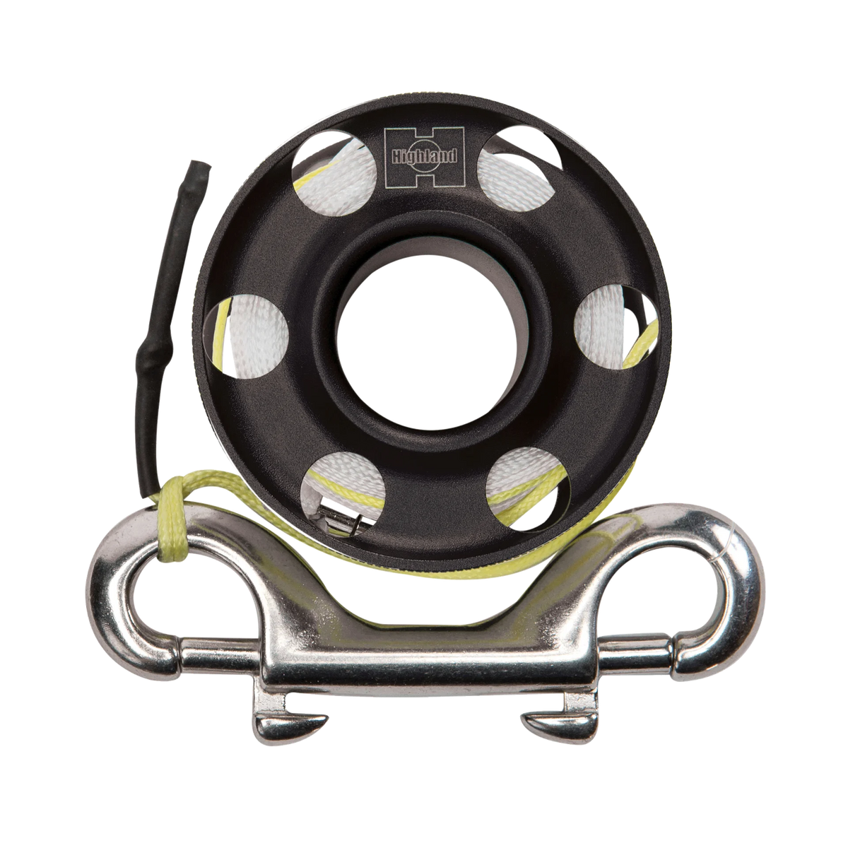 Highland Aluminum Mini Spool with Leader, Black