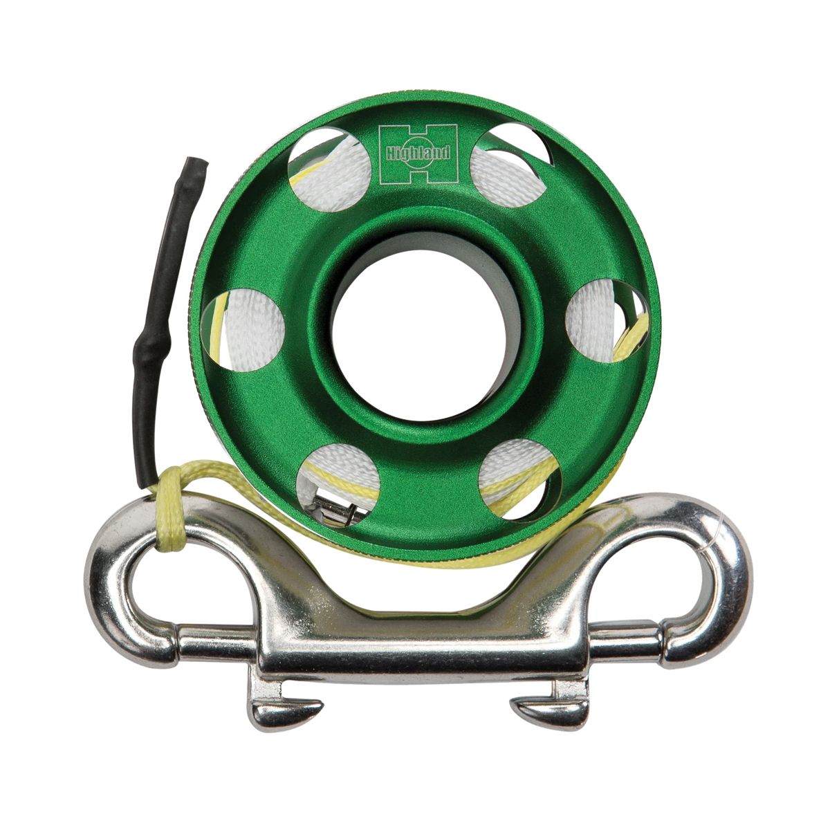 Highland Aluminum Mini Spool with Leader, Green