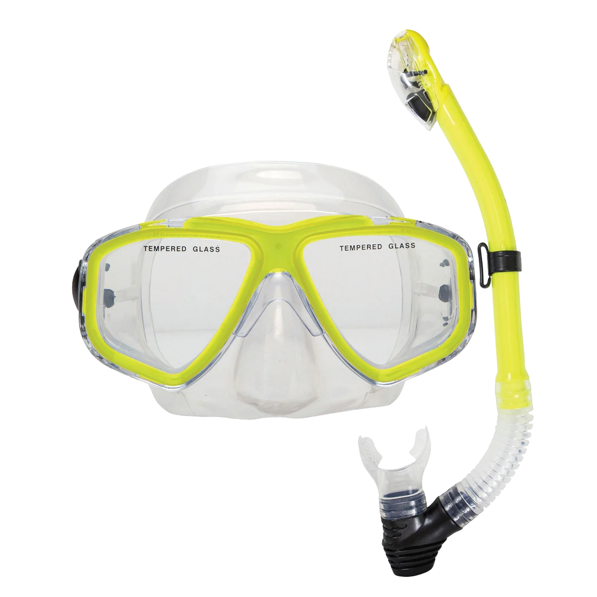 Oceanways Caribbean Mask and Snorkel Combo, Yellow