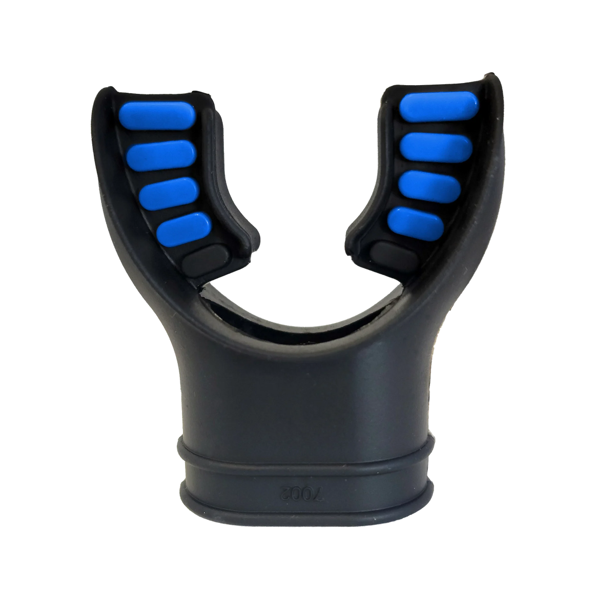 XS Scuba Dual-Color Regulator Mouthpiece, Blue tabs