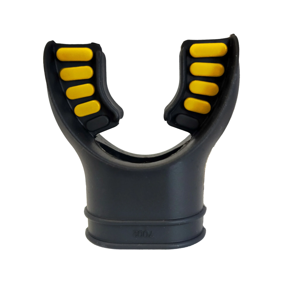 XS Scuba Dual-Color Regulator Mouthpiece, Yellow tabs