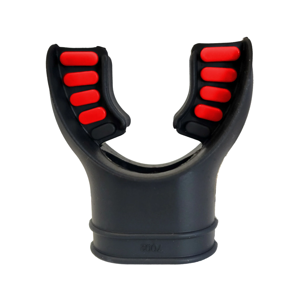 XS Scuba Dual-Color Regulator Mouthpiece, Red tabs