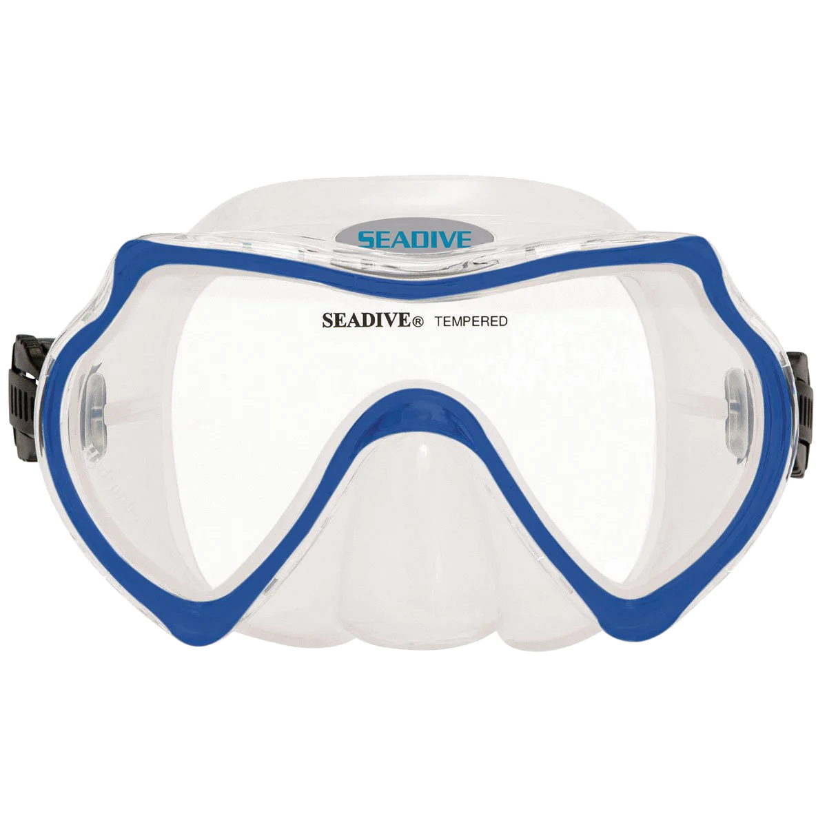 SeaDive Eagleye Hydrophobic Mask, Blue frame / clear skirt
