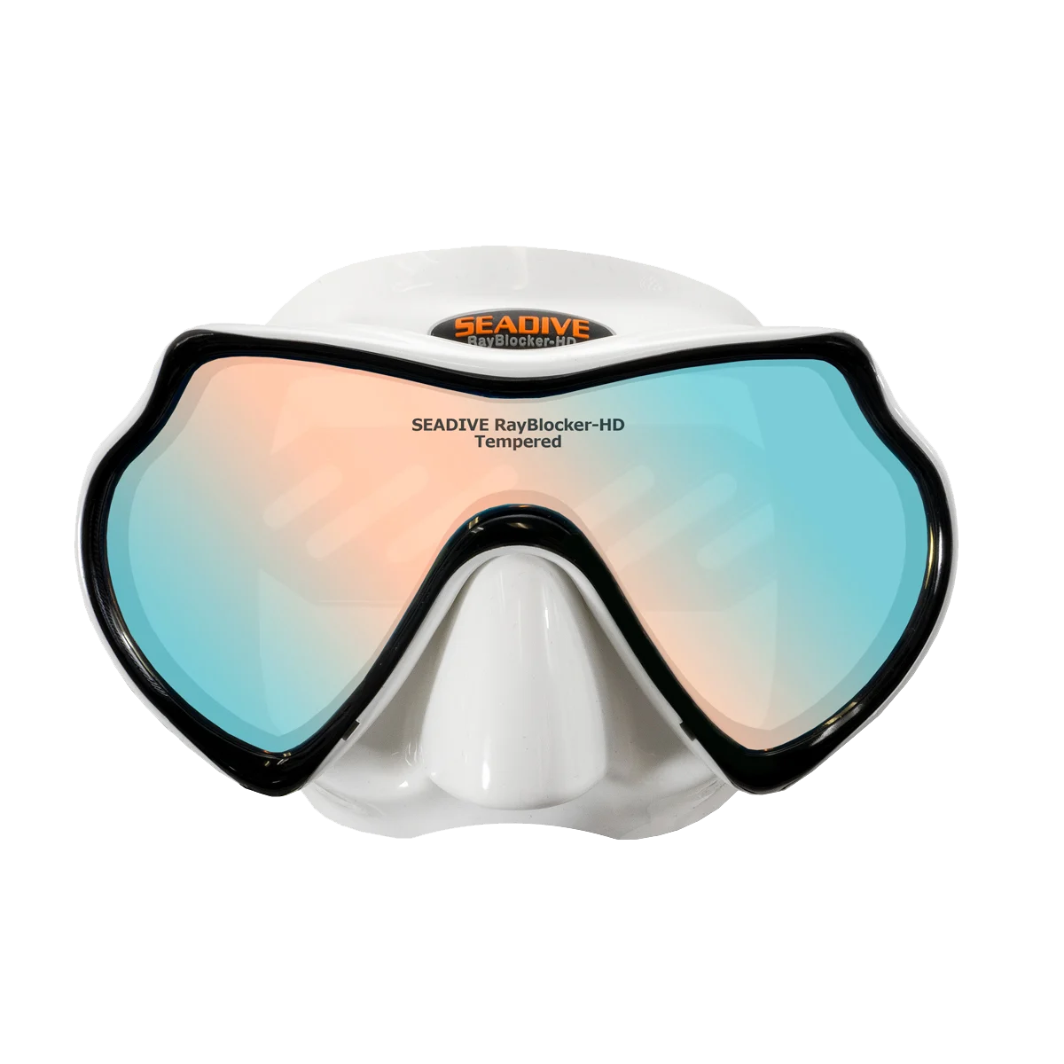 SeaDive Eagleye RayBlocker-HD Mask, White silicone