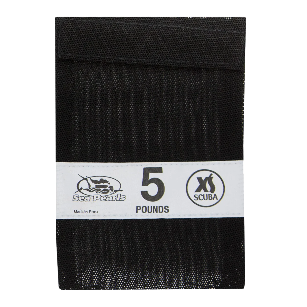 XS Scuba Fillable Shot-Weight Pouch, 5 lb / Black