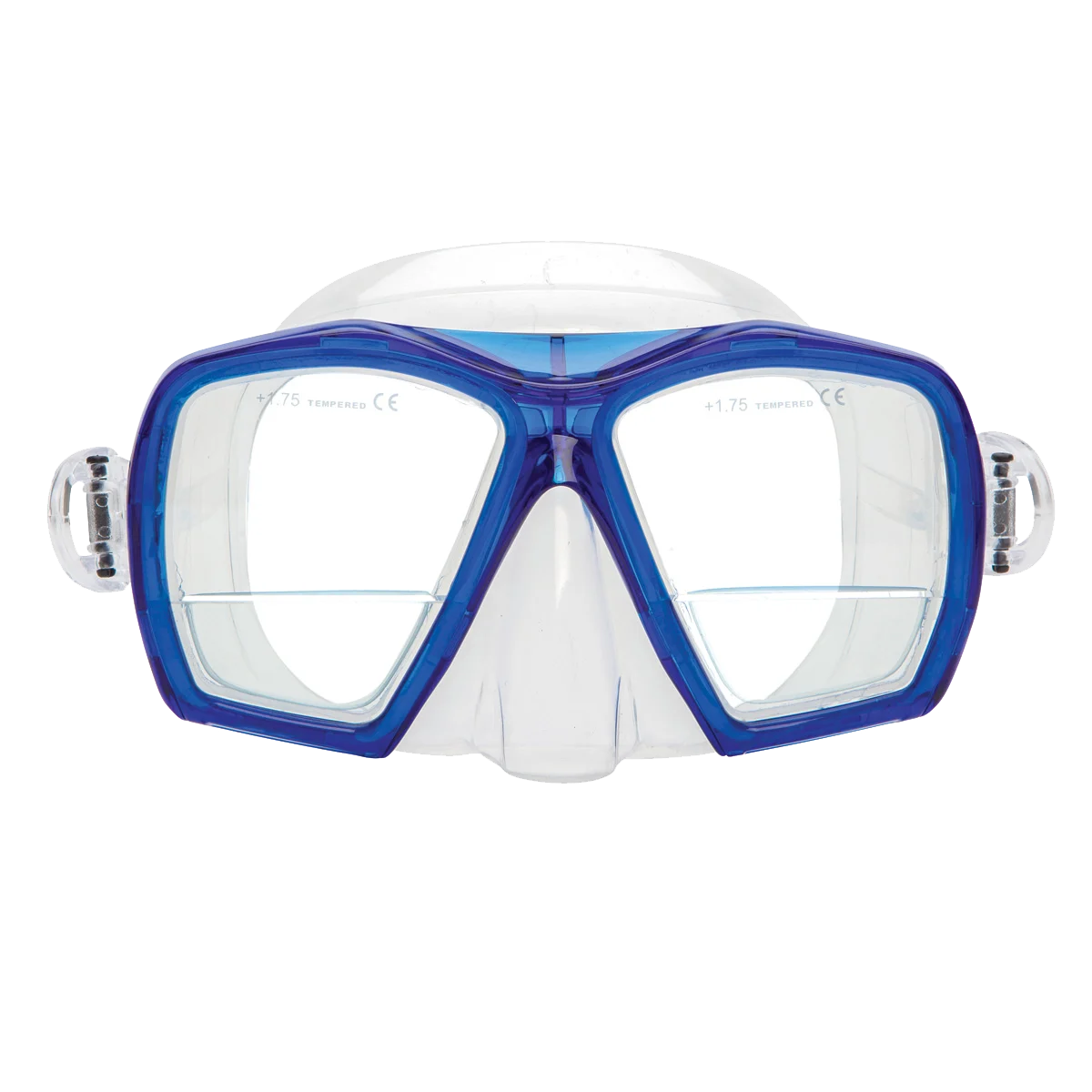 XS Scuba Gauge Reader Mask, Translucent blue
