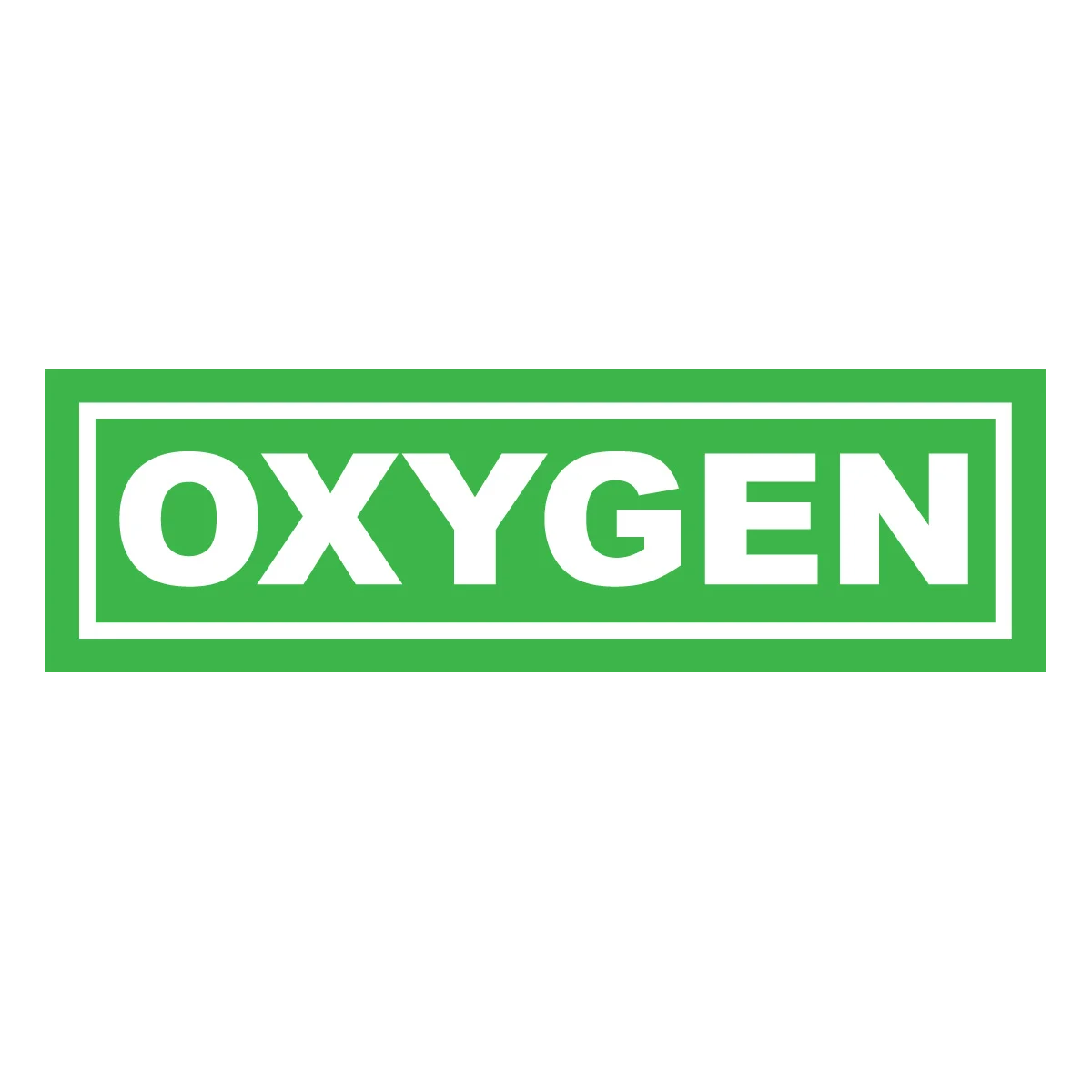 XS Scuba Oxygen Sticker, Standard