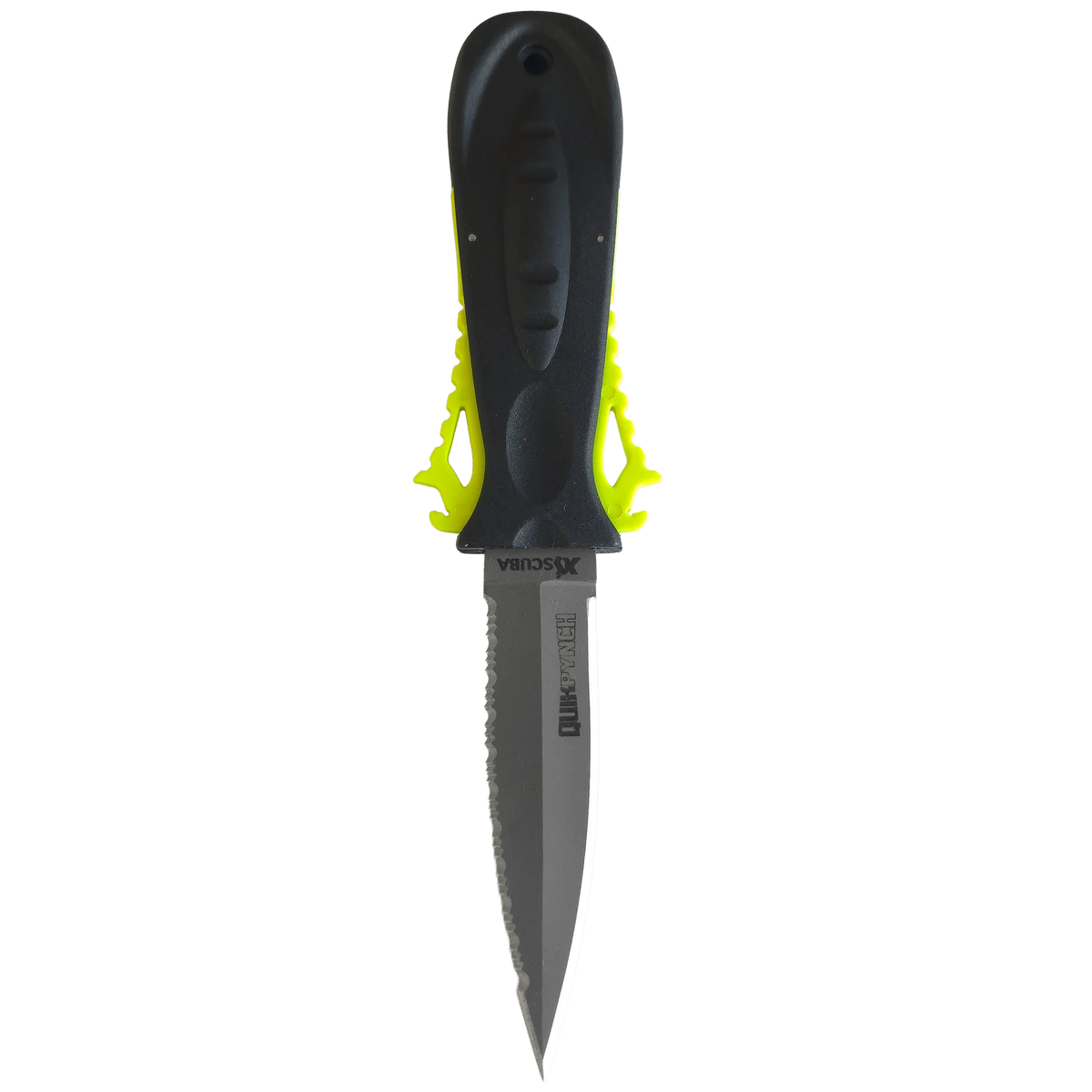 XS Scuba QuikPynch Spear Tip Knife, Neon yellow