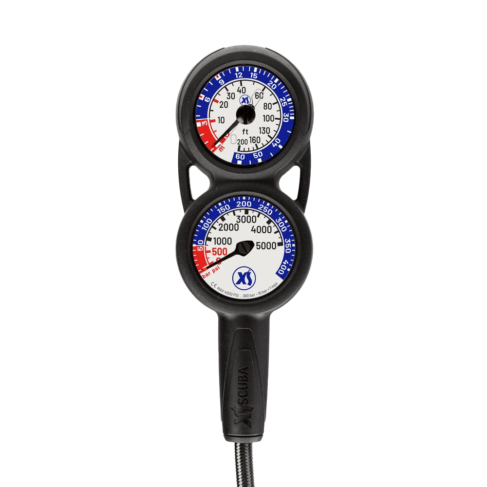 XS Scuba QuikVu Pressure & Depth Console — Dual scale