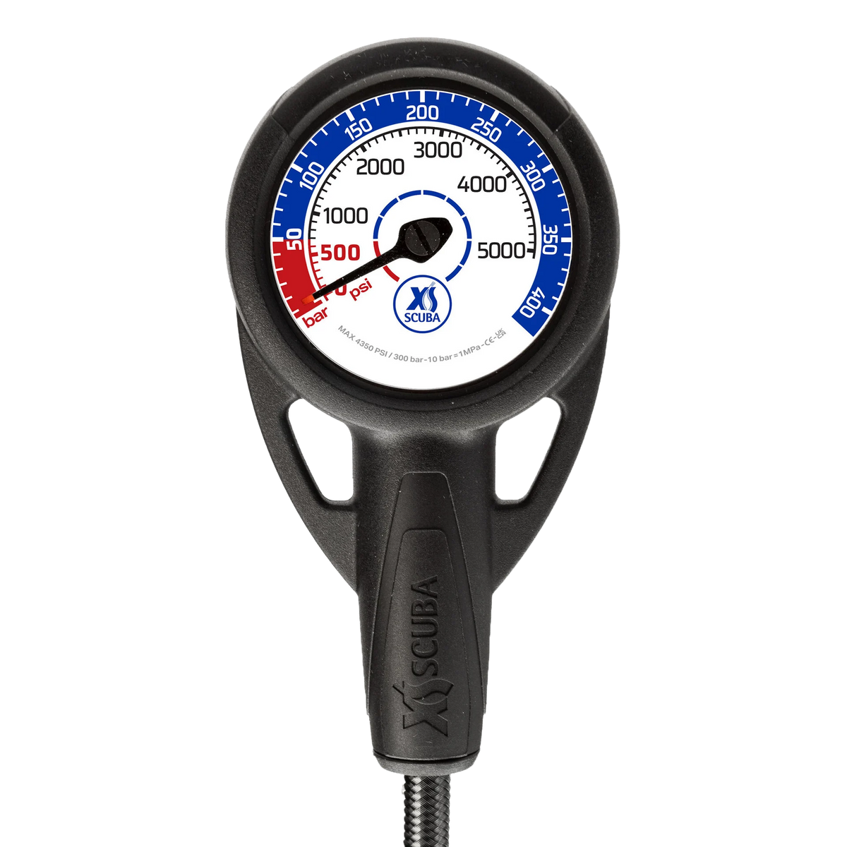 XS Scuba QuikVu Pressure Gauge — Dual scale