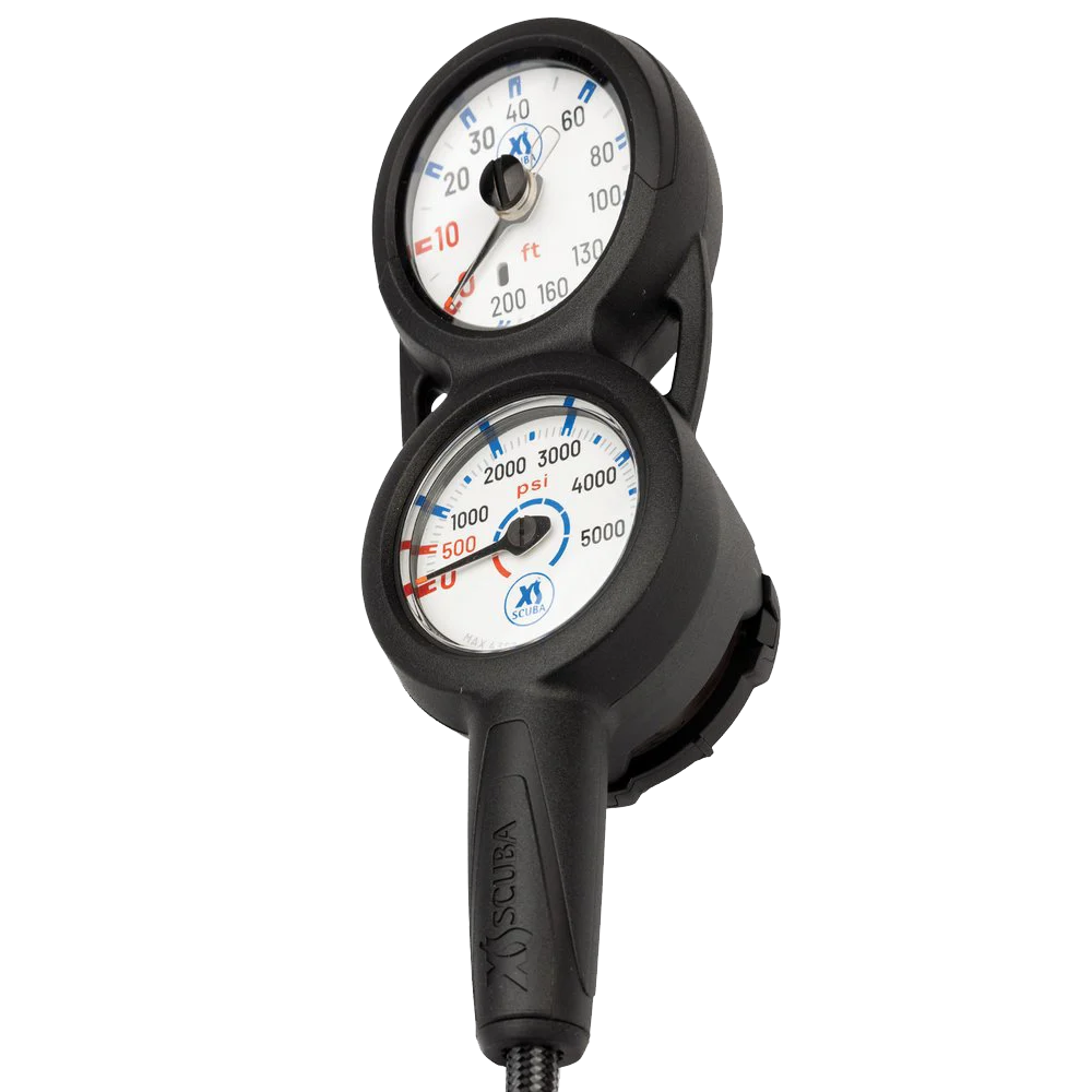 XS Scuba QuikVu Three-Gauge Console — Imperial