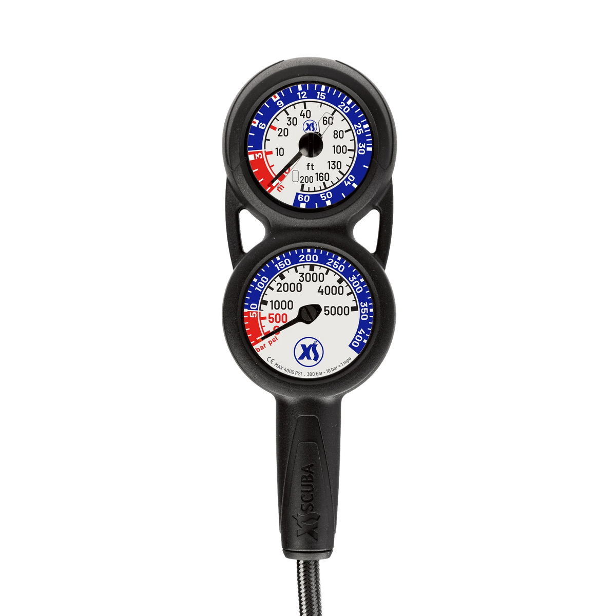 XS Scuba QuikVu Three-Gauge Console — Dual scale