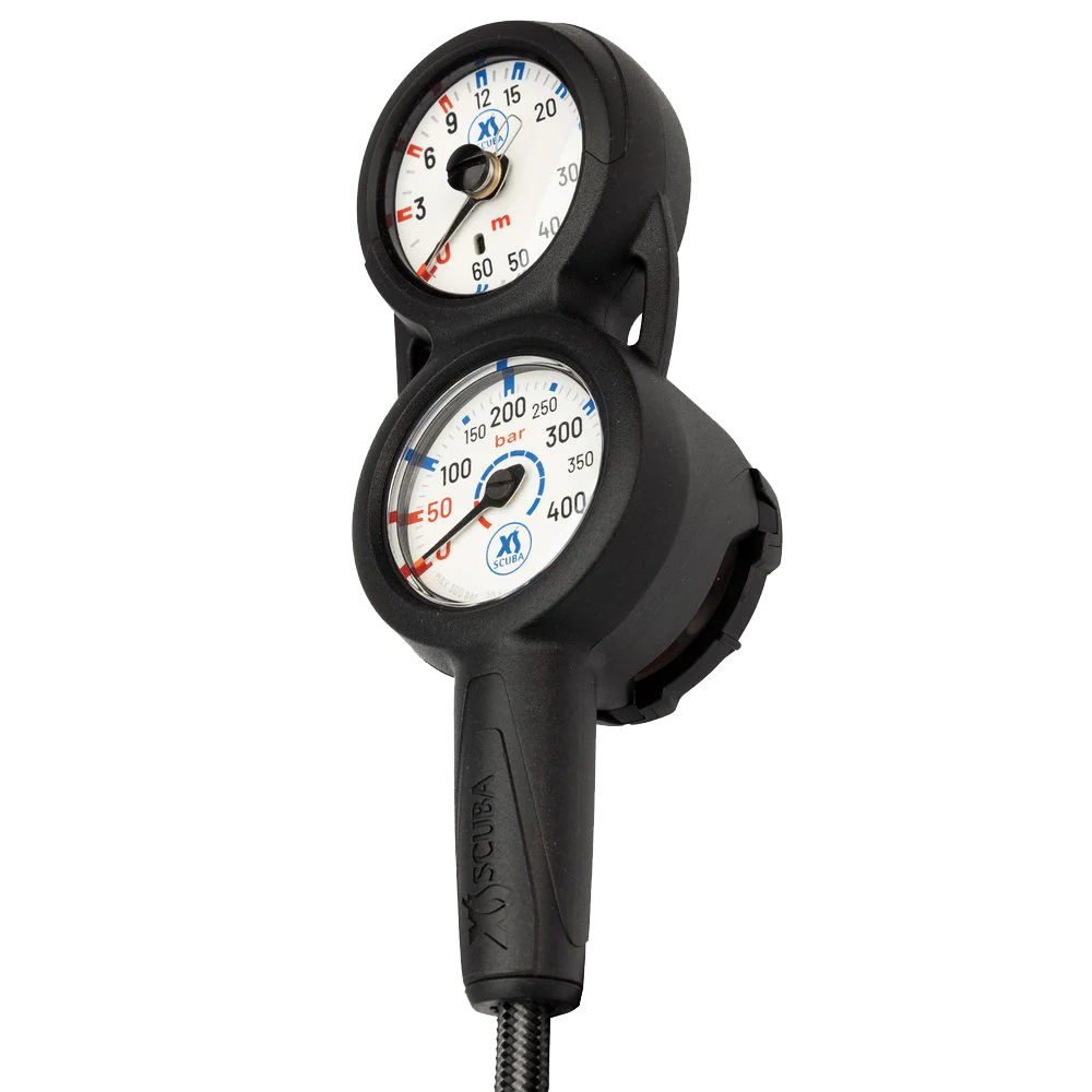 XS Scuba QuikVu Three-Gauge Console — Metric