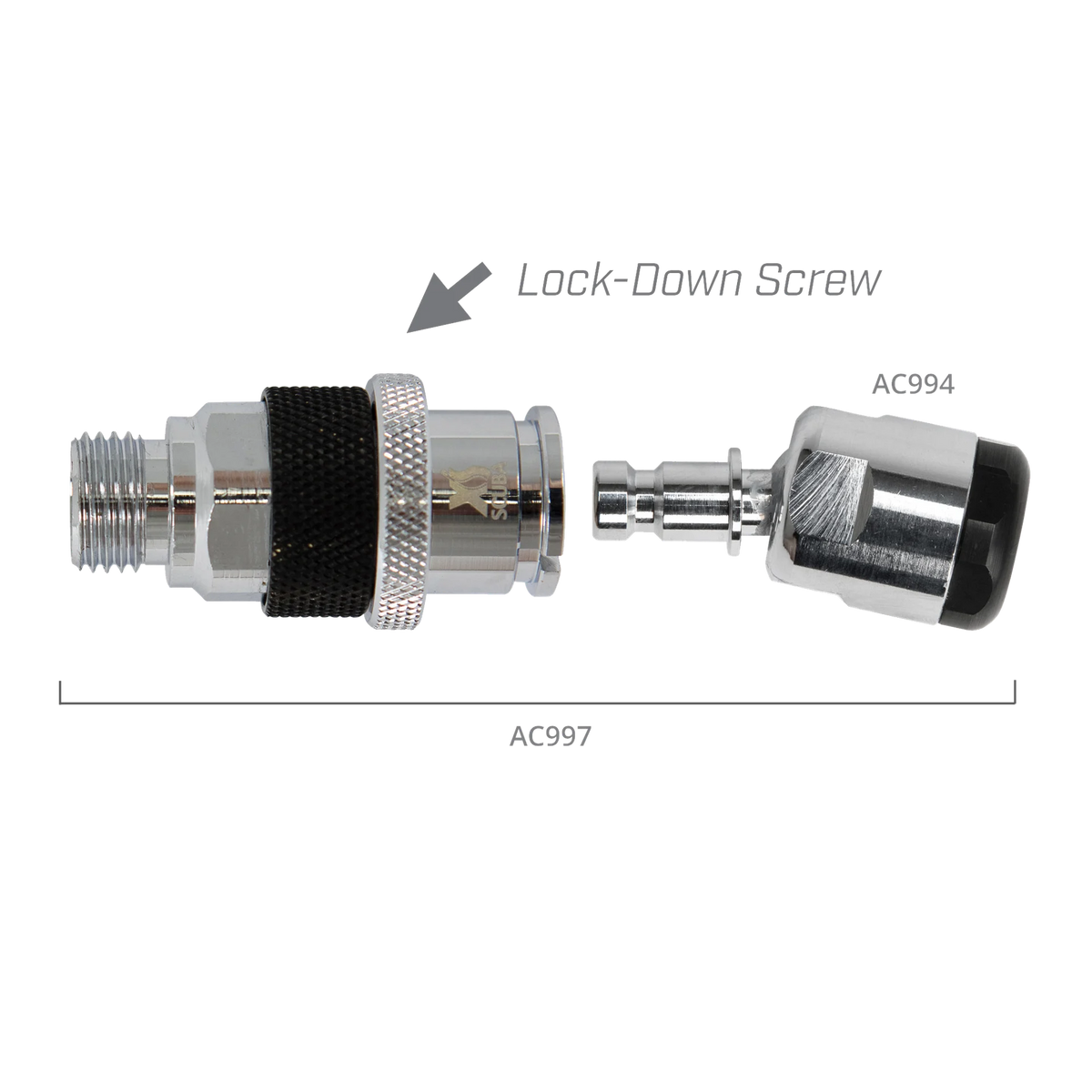 XS Scuba Second-Stage Quick Disconnect with Swivel, Standard