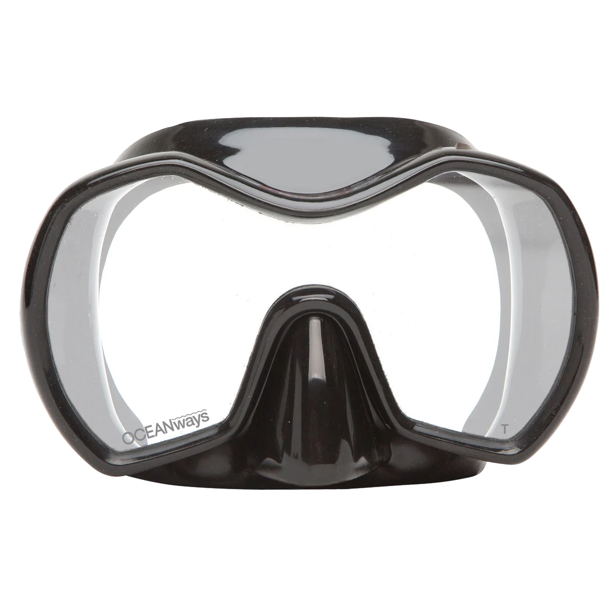 Oceanways Spectre Frameless Mask, Black silicone / Polybag