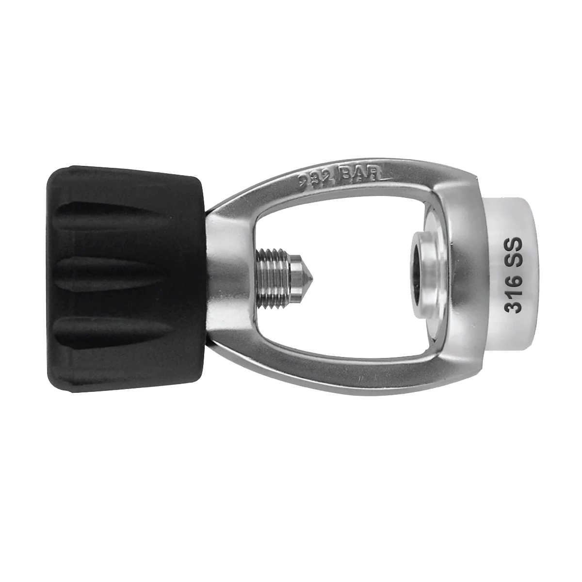 XS Scuba Spin-On Yoke Adapter, Deluxe stainless threads