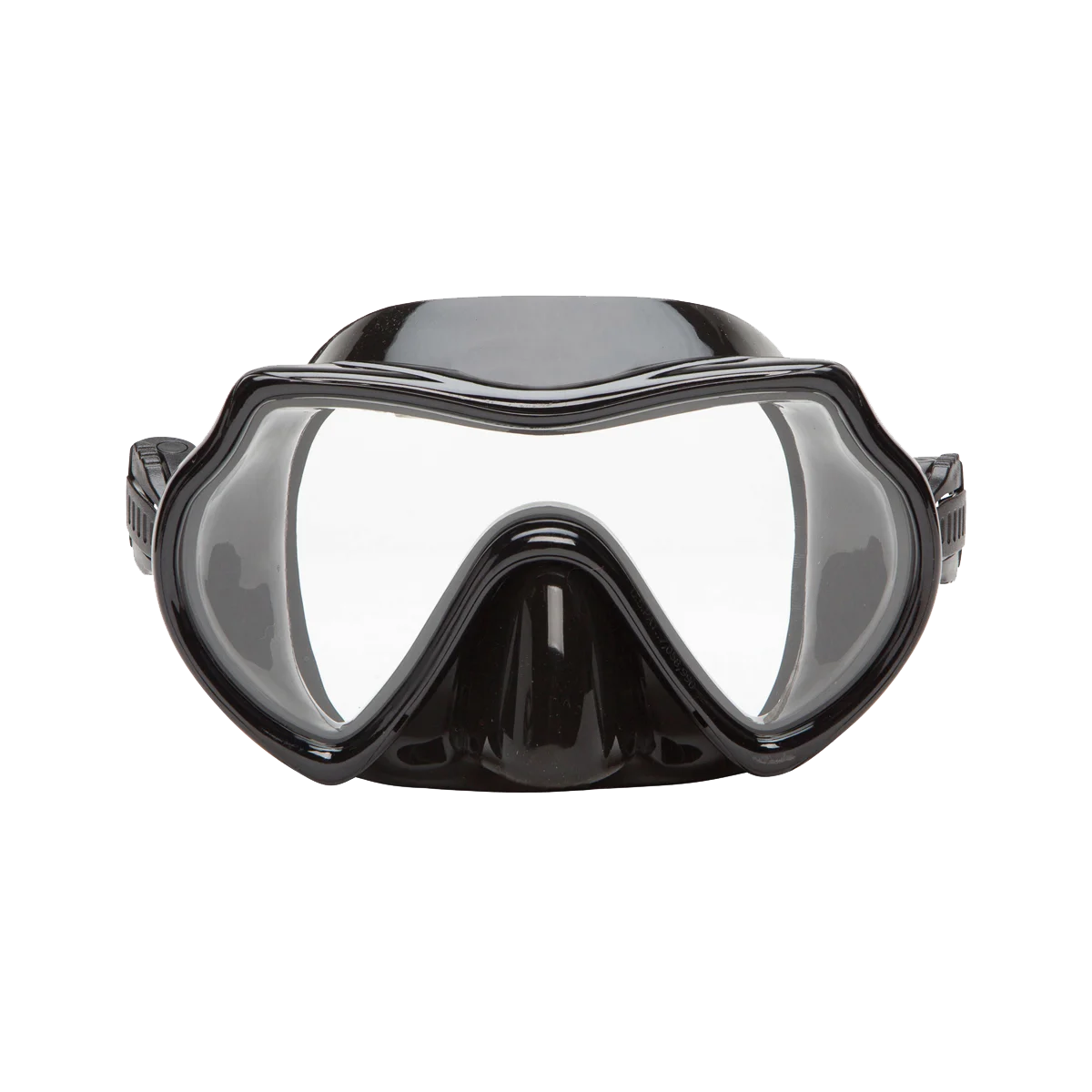Oceanways SuperView SLX Mask, Black silicone / Polybag