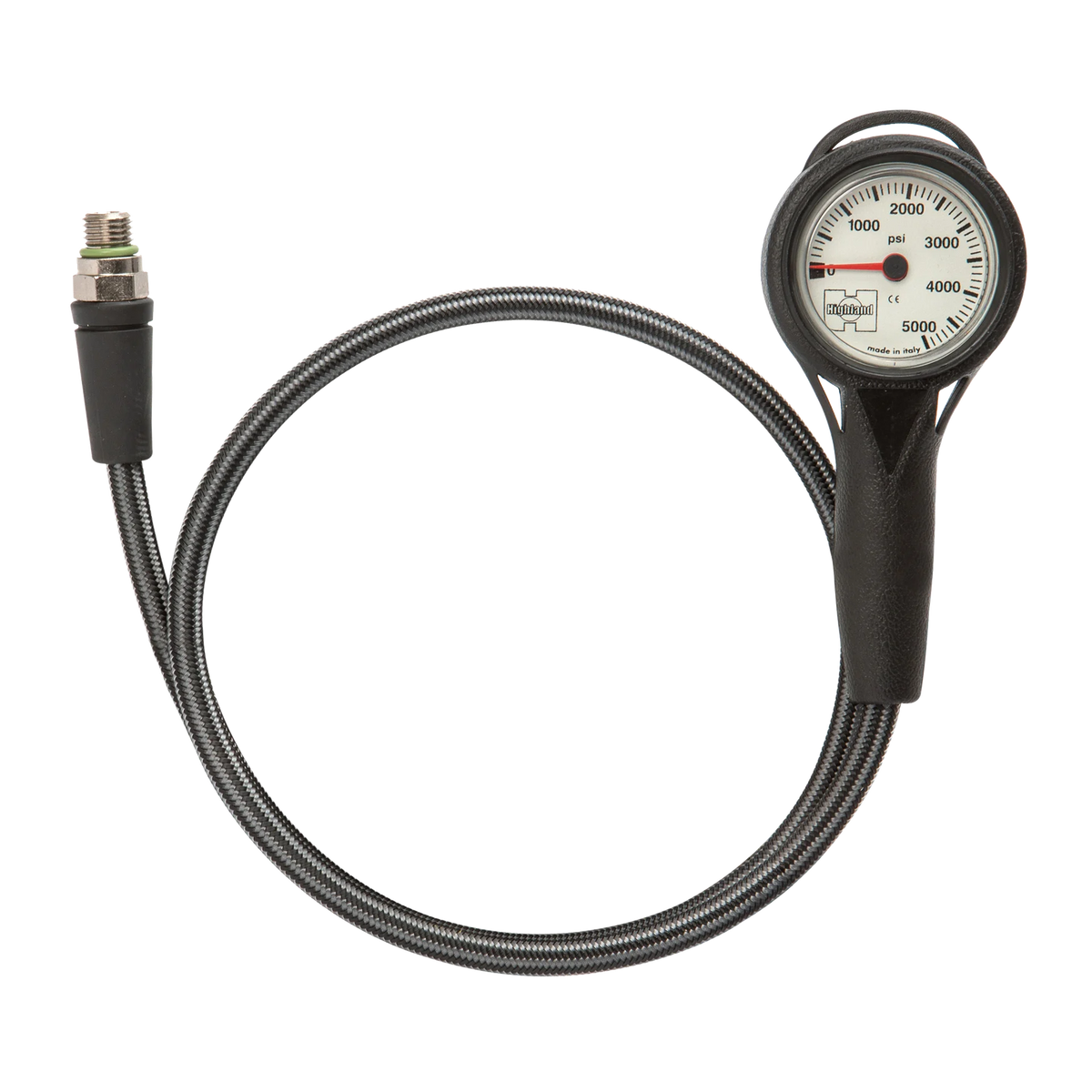Highland Thin-Line Pressure Gauge with Hose, PSI / Miflex