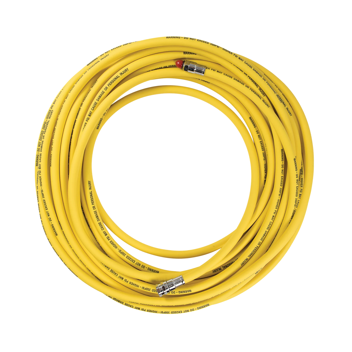 XS Scuba Yellow Rubber Hookah Hose, 25 ft