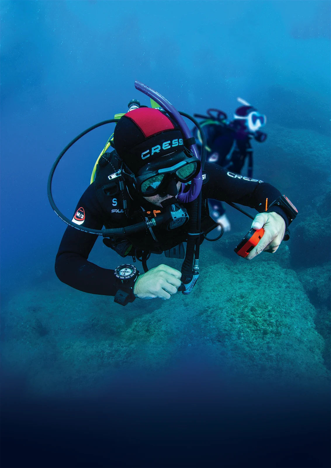 A diver practices underwater navigation. © PADI 2026