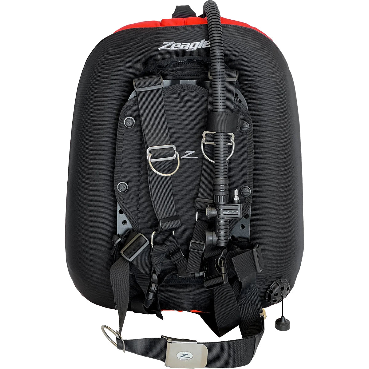 Stainless Backplate w/ Harness and 40 lb Donut w/inflator & RE Valve, Orange — product view 1