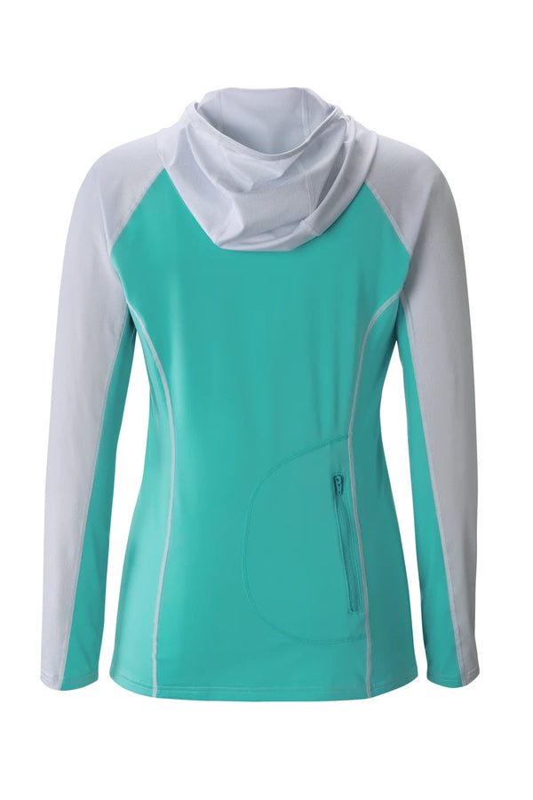 Eclips Hooded Rashguard, Women's, AQU - XS — product view 1