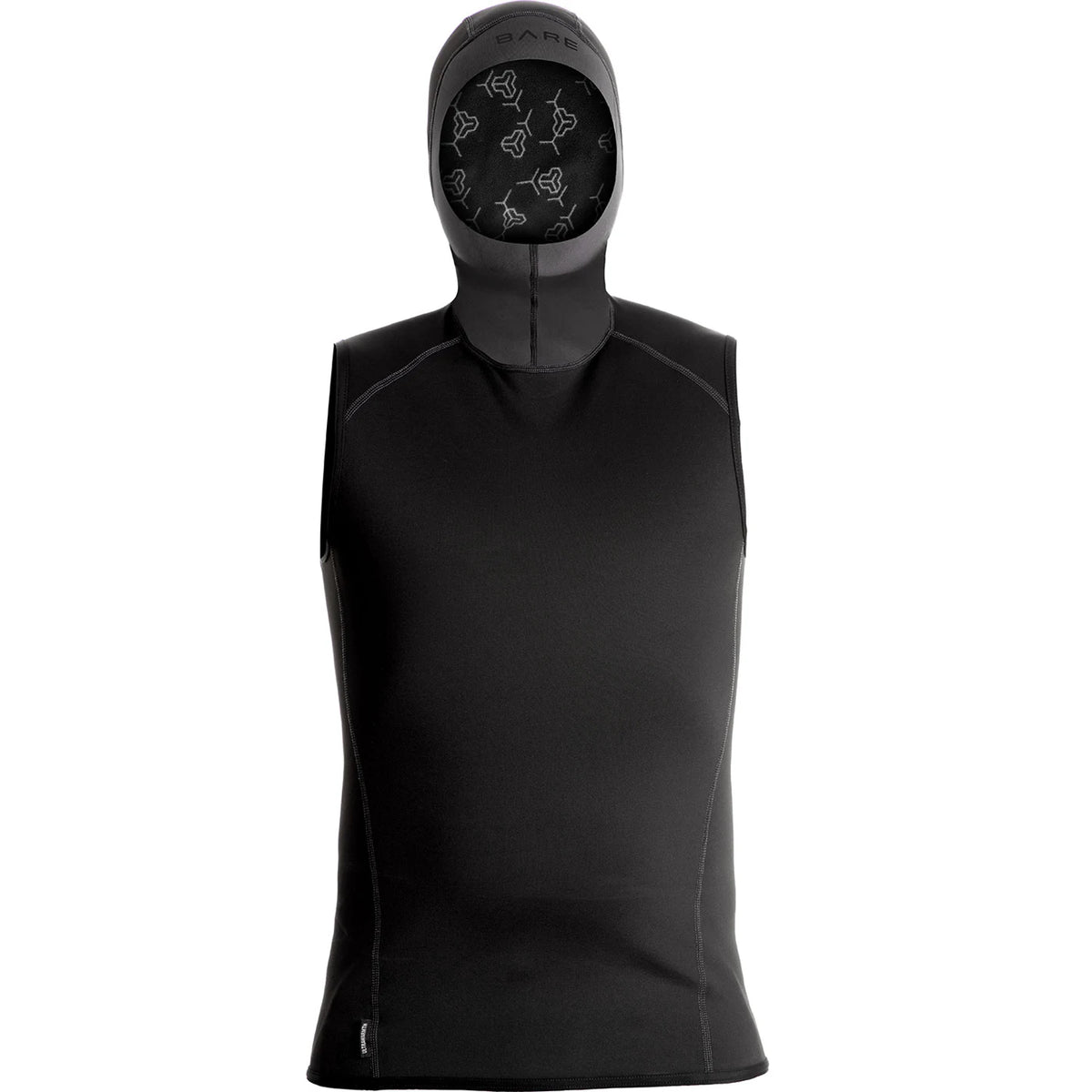 EXOWEAR Hooded Vest Unisex - Black - 2XS — product view 1