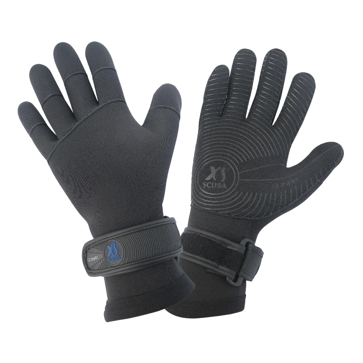 XS Scuba Sonar Gloves — supplier family photo; select thickness and size by label