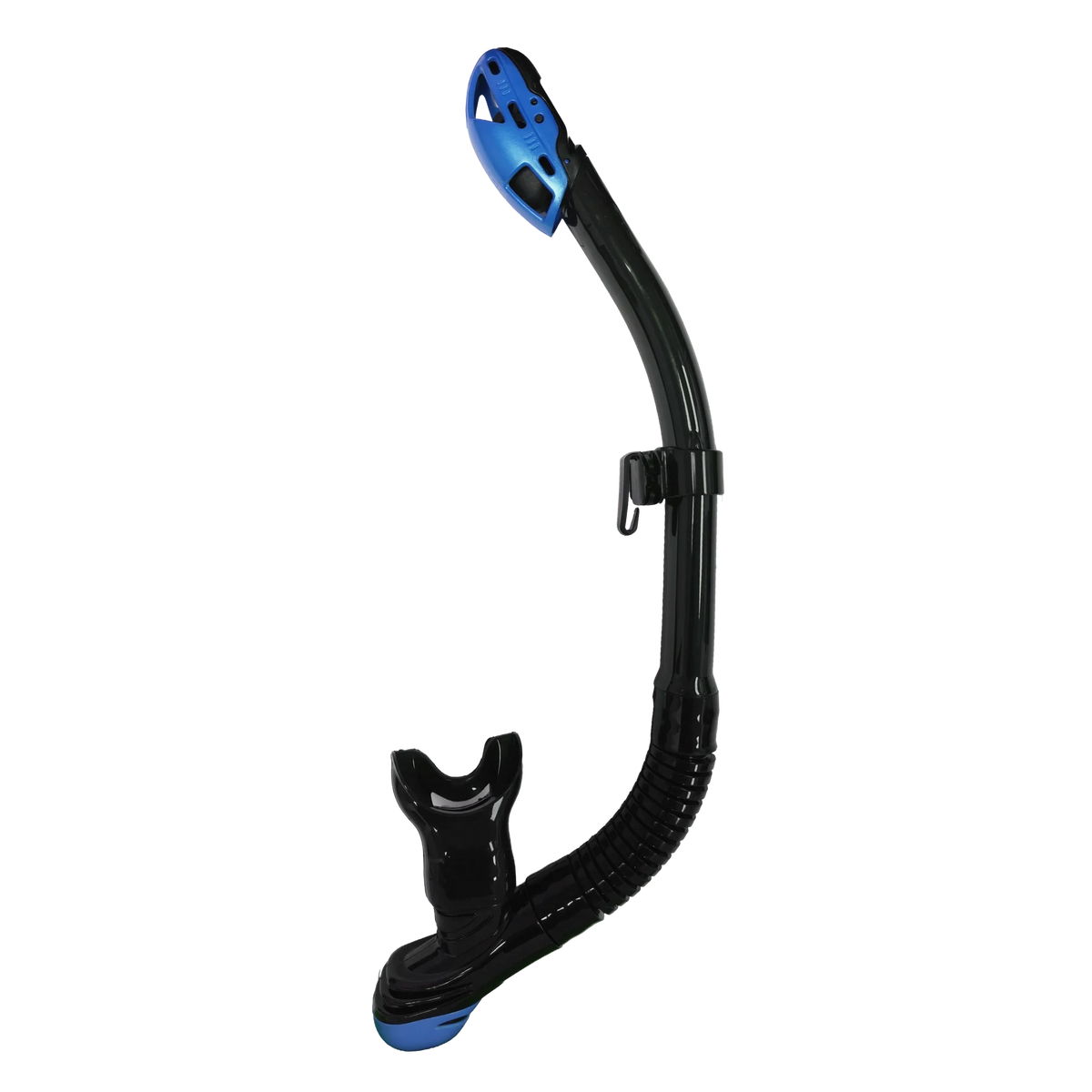 XS Scuba Passage Dry Snorkel — Black silicone / Blue Ice