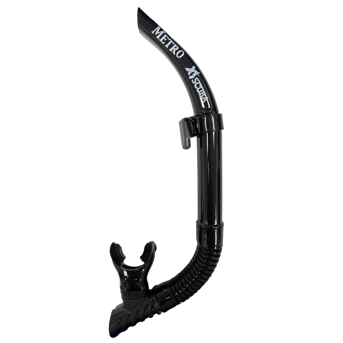 XS Scuba Metro Snorkel — Black silicone / Black