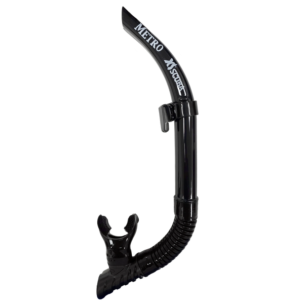 XS Scuba Metro Snorkel — Black silicone / Black