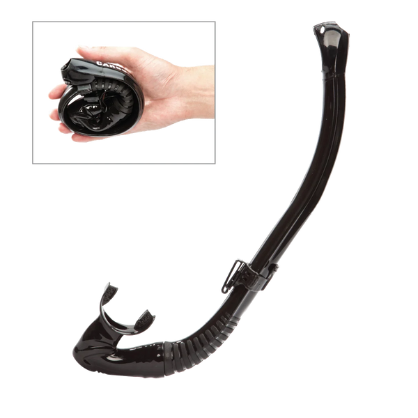 XS Scuba Cargo Snorkel — Black silicone