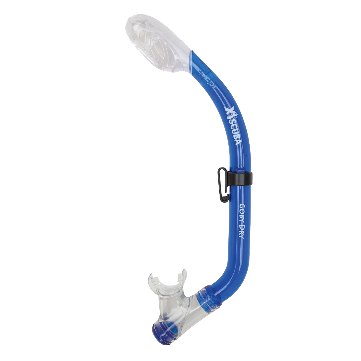 XS Scuba Goby Dry Snorkel — Transparent blue