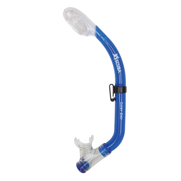 XS Scuba Goby Dry Snorkel — Transparent blue