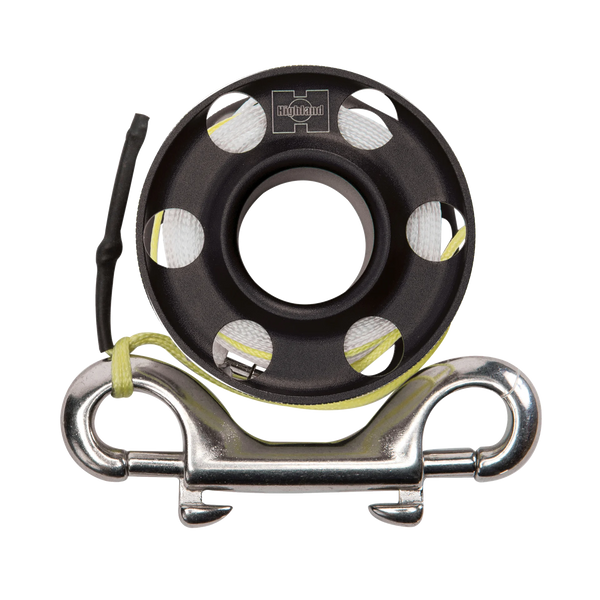 Highland Aluminum Mini Spool with Leader, Black