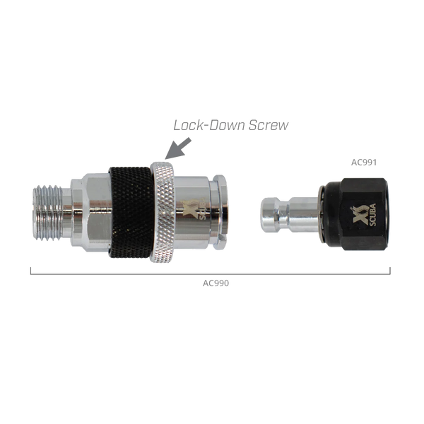 XS Scuba Brass Second-Stage Quick Disconnect, Standard