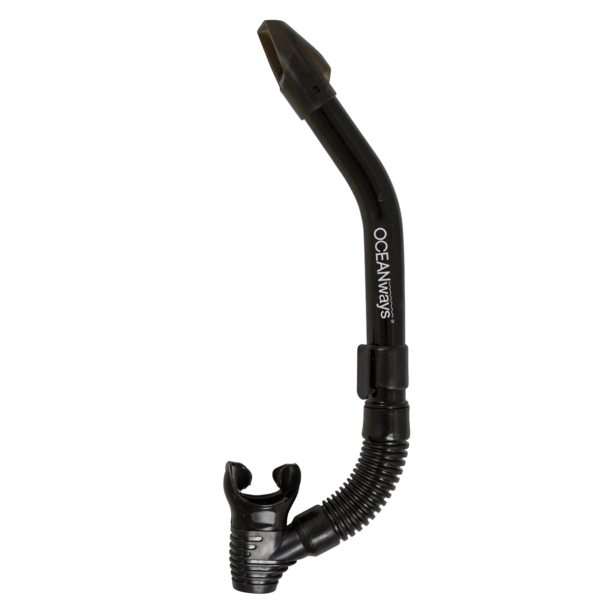Oceanways Caribbean Snorkel, Black silicone