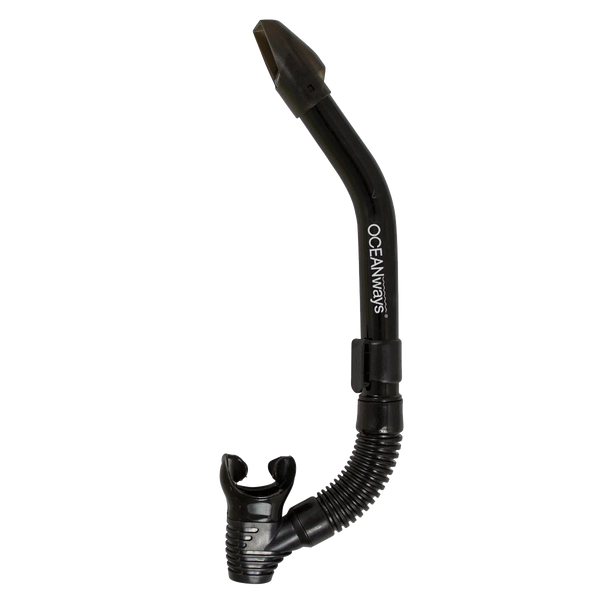 Oceanways Caribbean Snorkel, Black silicone
