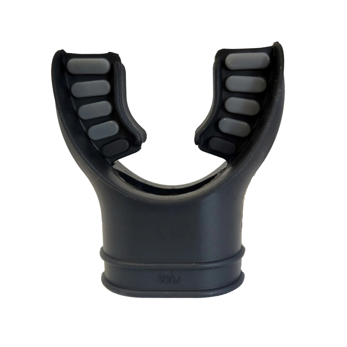 XS Scuba Dual-Color Regulator Mouthpiece, Gray tabs