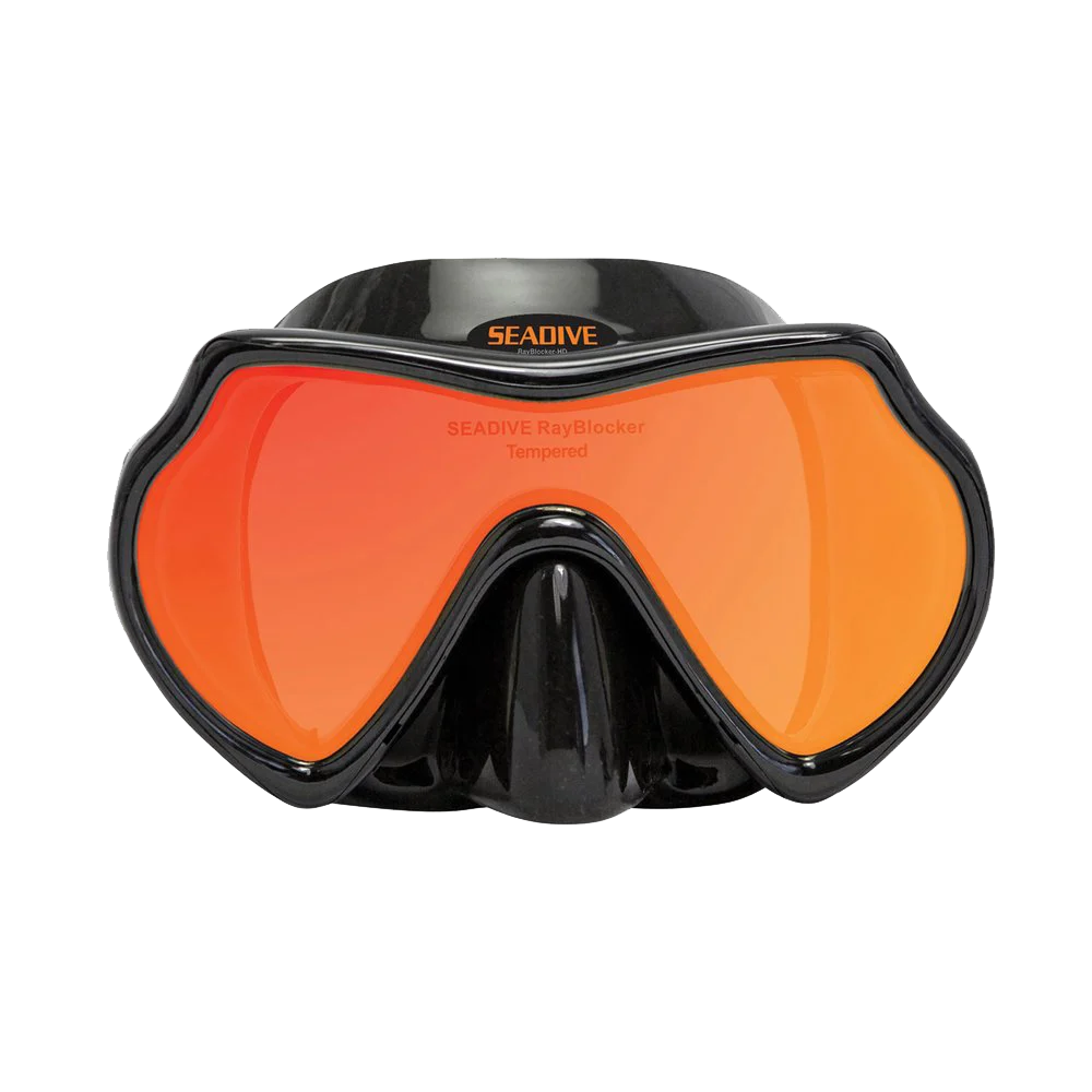 SeaDive Eagleye RayBlocker-HD Mask, Black silicone