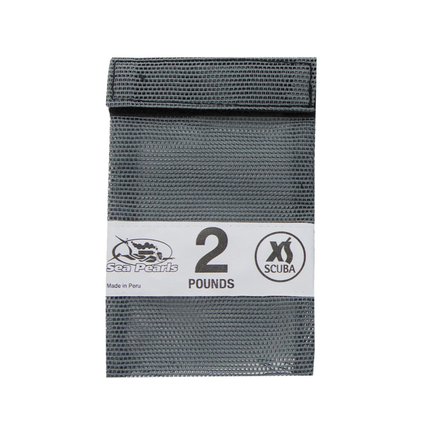 XS Scuba Fillable Shot-Weight Pouch, 2 lb / Gray