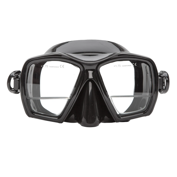 XS Scuba Gauge Reader Mask, Black silicone